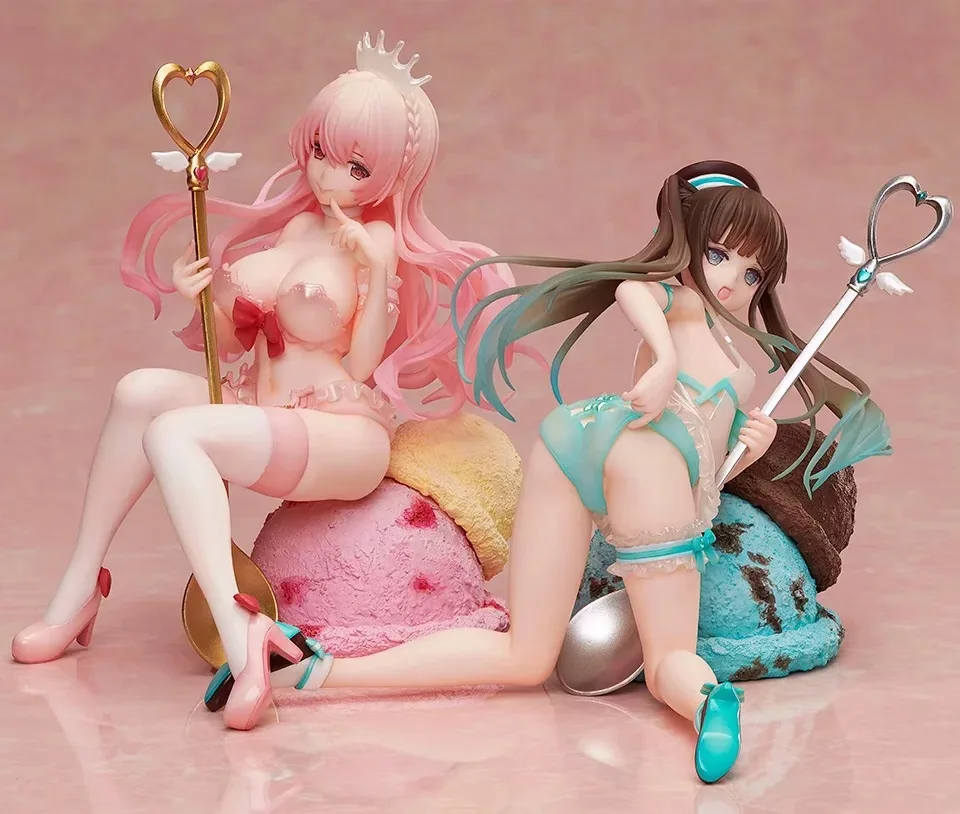 

Anime Native BINDing Tasting Girl Ice Cream strawberry & mint Sexy Girls PVC Action Figures Toys