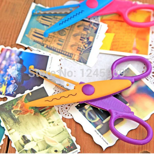 6 pcs/lot Decorative Wave Lace Edge Craft Scissors Photos Photograph  Scissors DIY For Kids Scrapbook Handmade Artwork Card - AliExpress