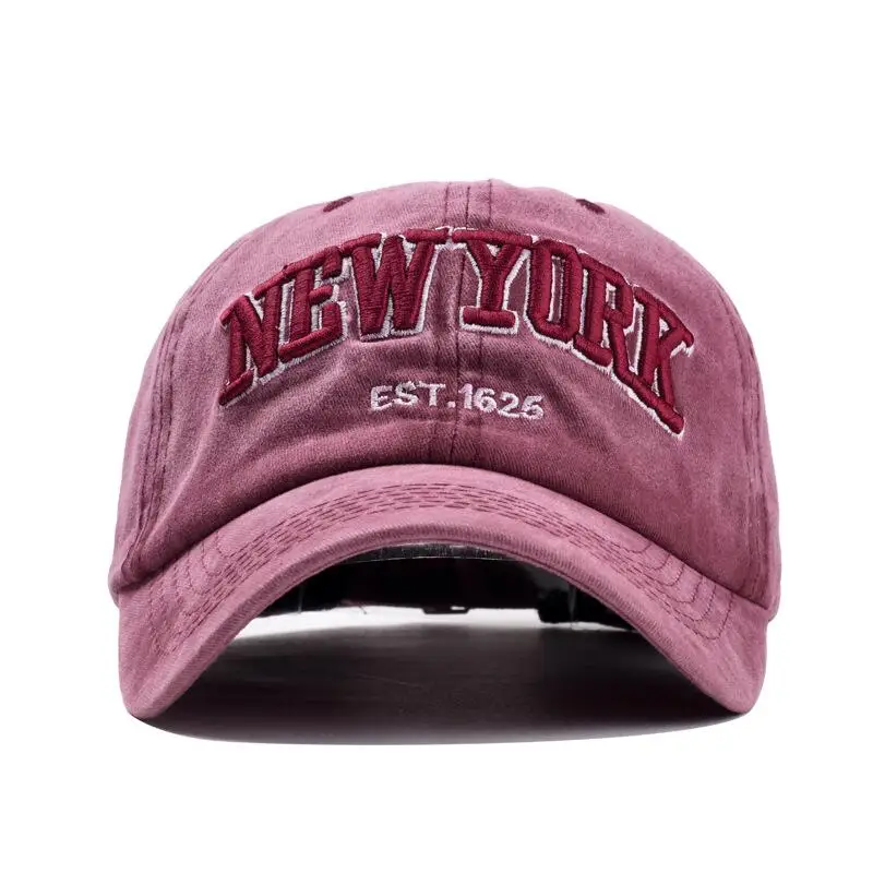 OZyc песочный промытый хлопок Бейсболка шляпа для женщин мужчин винтаж папа шляпа Нью-Йорк Вышивка буквы Спорт на открытом воздухе кепки