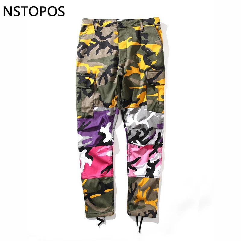 Colorful Camouflage Cargo Pant Harem Pantalon Hombre Jogger Hip Hop ...