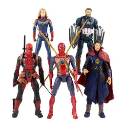 Marvel Мстители Бесконечность войны Марвел Капитан Человек-паук Железный человек боевик Дэдпул фигурка Коллекционная модель игрушки 5