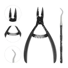 2 предмета набор профессиональных ногти для ног "францзуский маникюр" уход инструмент кусачки для удаления вросшего ноготя фиксаж кутикулы кусачки для ногтей гелевого маникюра нержавеющая Naill крюк и машинка для стрижки