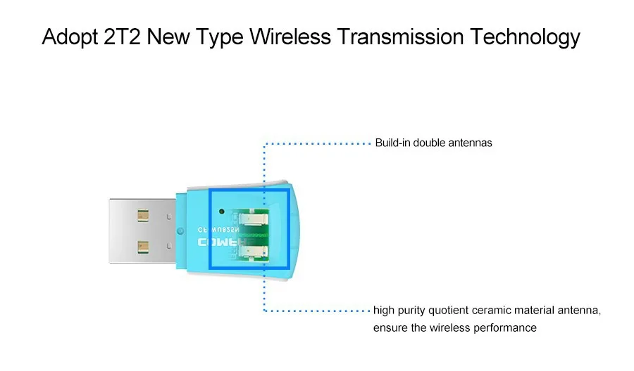 Comfast Mini USB WiFi адаптер N 802,11 b/g/n Wi-Fi ключ RTL8192EU с высоким коэффициентом усиления 300 Мбит/с Беспроводная антенна wifi для компьютера ноутбука