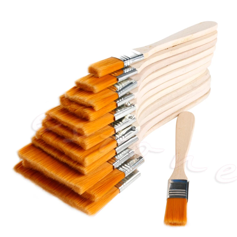 

12Pcs Wooden Oil Painting Brush Artist Acrylic Watercolor Paint Art Supply Tool