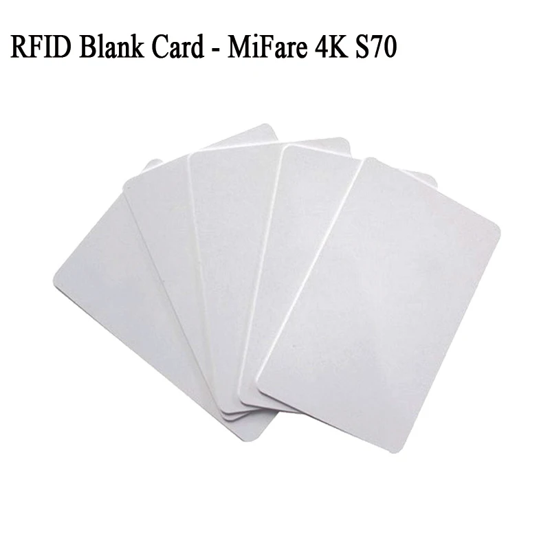 mifare 4k s70 13.56mhz rfid card blank white large memory size 14443a blanks MF classic 4k cards