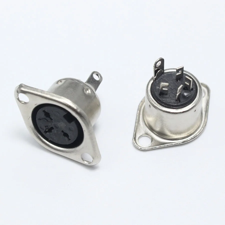 EClyxun 1 шт. металлический разъем Din 3 4 5 6 7 8 Pin корпус с 2 отверстиями для паяльника|4 pin