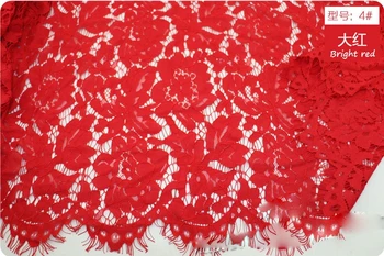 

1.5 * 1.5 m Size Muticolor Lace Fabric Water Soluble Knitted DIY handmade Elastic Lace for Stretch Lace Dress