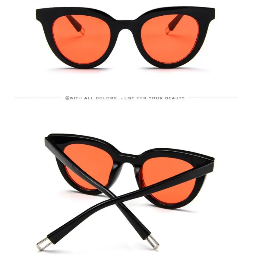 Новые женские солнцезащитные очки "кошачий глаз" модные сексуальные солнечные очки UV400 пластиковые женские солнцезащитные очки