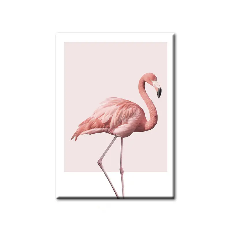 

1 PC 4 Sizes Canvas Art Printings Unframed Cartoon Flamingo Pattern Home Living Room Bedroom Wall Paper Pictures Decoration