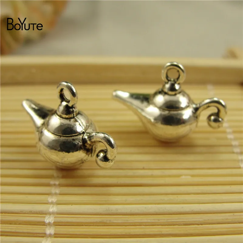 BoYuTe (100 PiecesLot) Tibetan Silver Strawberry Rose Corn Teapot Lotus Conch Bear Bee Charms for Jewelry Making (3)