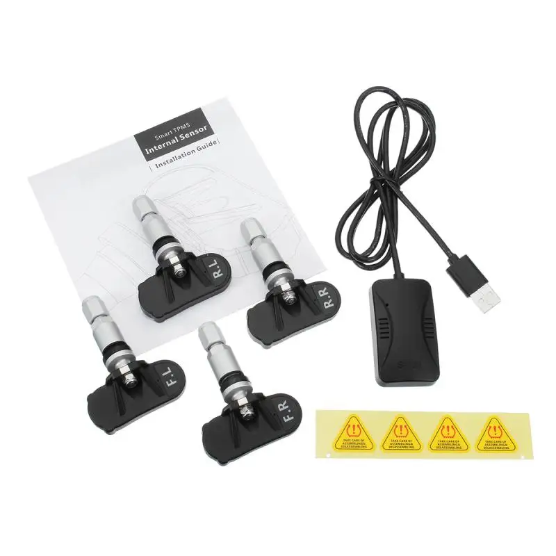 

Smart TPMS Universal for Cars Wireless Tire Pressure Monitoring System with 4 External Sensors Alarm Tire Monitoring System