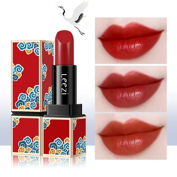 

LEEZI Chinese Imperial Palace lipstick 6 colors sexy red vampire lip gloss waterproof long lasting velvet matte lipstick LZ003
