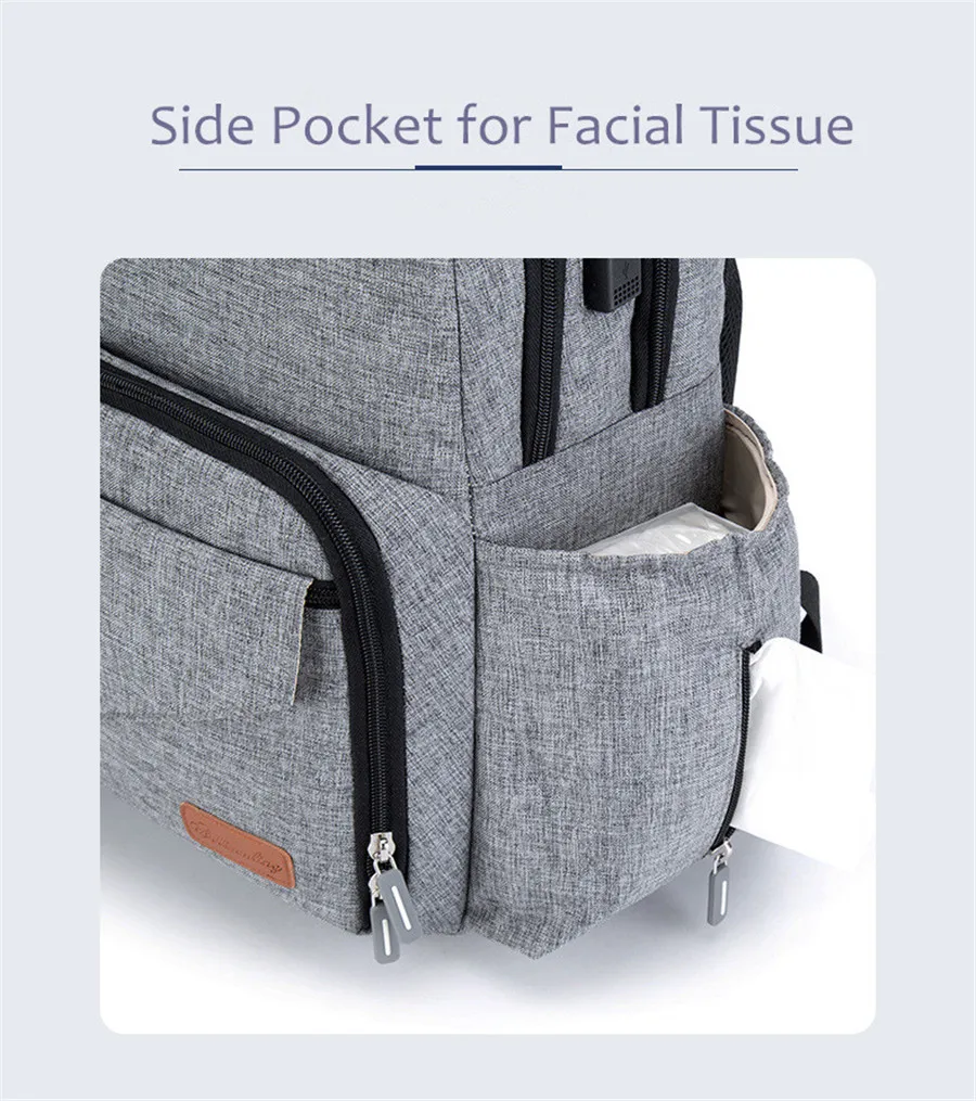Ankommling USB Интерфейс папа пеленки мешок для беременных подгузник сумка для коляски рюкзак для грудных детей для путешествий Businiss сумка для
