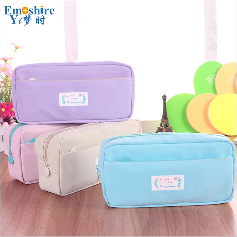 

Korean Simple Fresh Pencil Case Large Capacity Student Pencil Box Creative Study Supplies Pencil Bag Wholesale B168