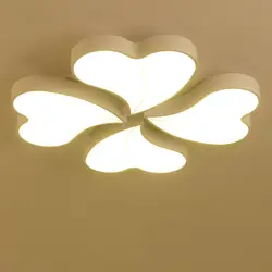 Модная Новая современная светодиодная потолочная простая, креативная лампа в форме сердца, индивидуальная теплая потолочная лампа для