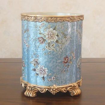 

trash can Europe type restoring ancient ways decoration receive a bucket of resin handicraft furnishing articles