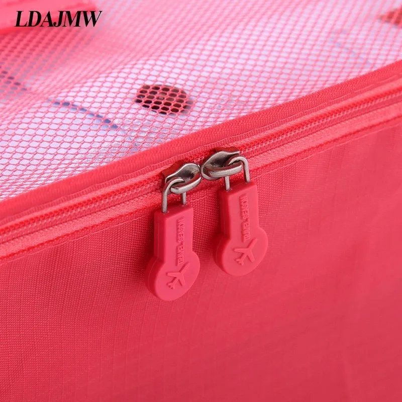 Cheap 7Pcs set Trip Luggage Organizer Polyester Portable Travel Partition Pouch Storage Bags Home Organization Accessories Supplies