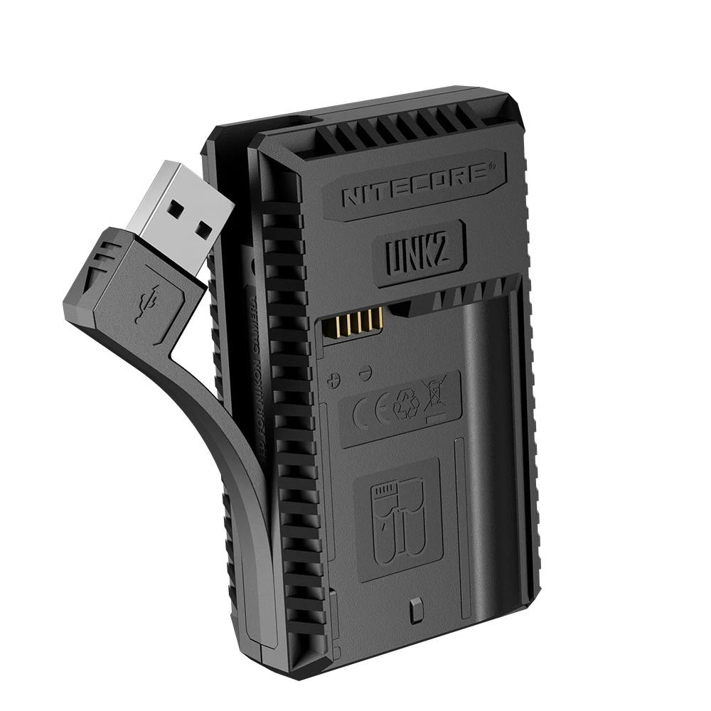 Nitecore UNK2 цифровой USB Зарядное устройство для EN-EL15 Nikon батареи D610 D750 D800 D810 D850 D7000 D7100 D7200 D7500 1V1 V1