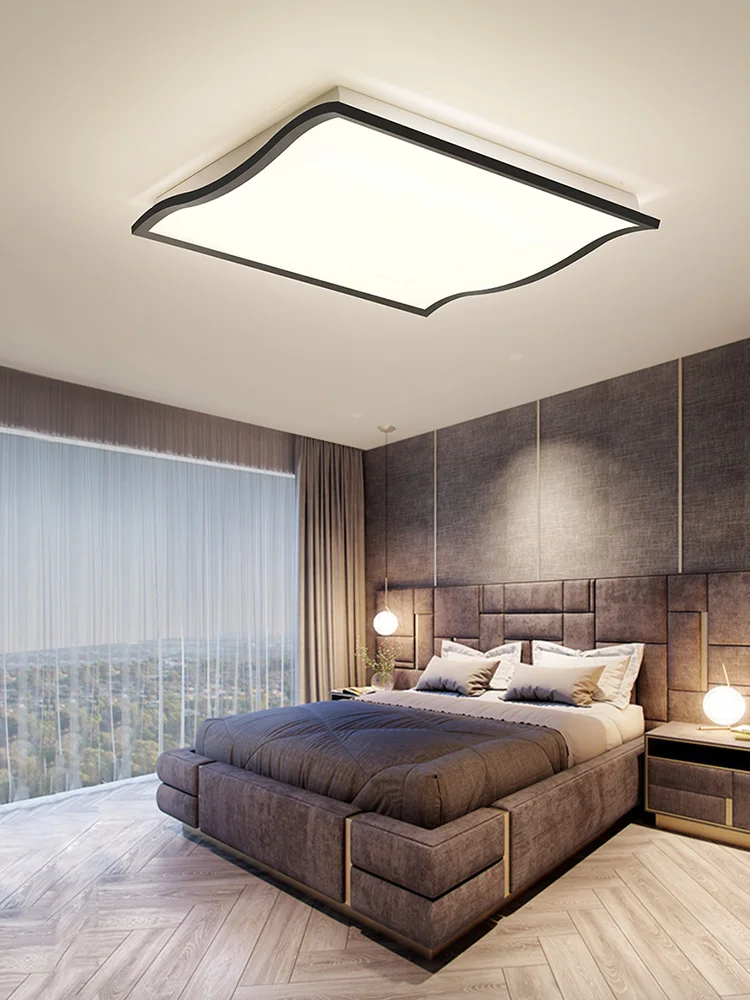 

Nordic curved bedroom lamp atmosphere simple modern led ceiling lamp creative wedding room room study master bedroom lighting