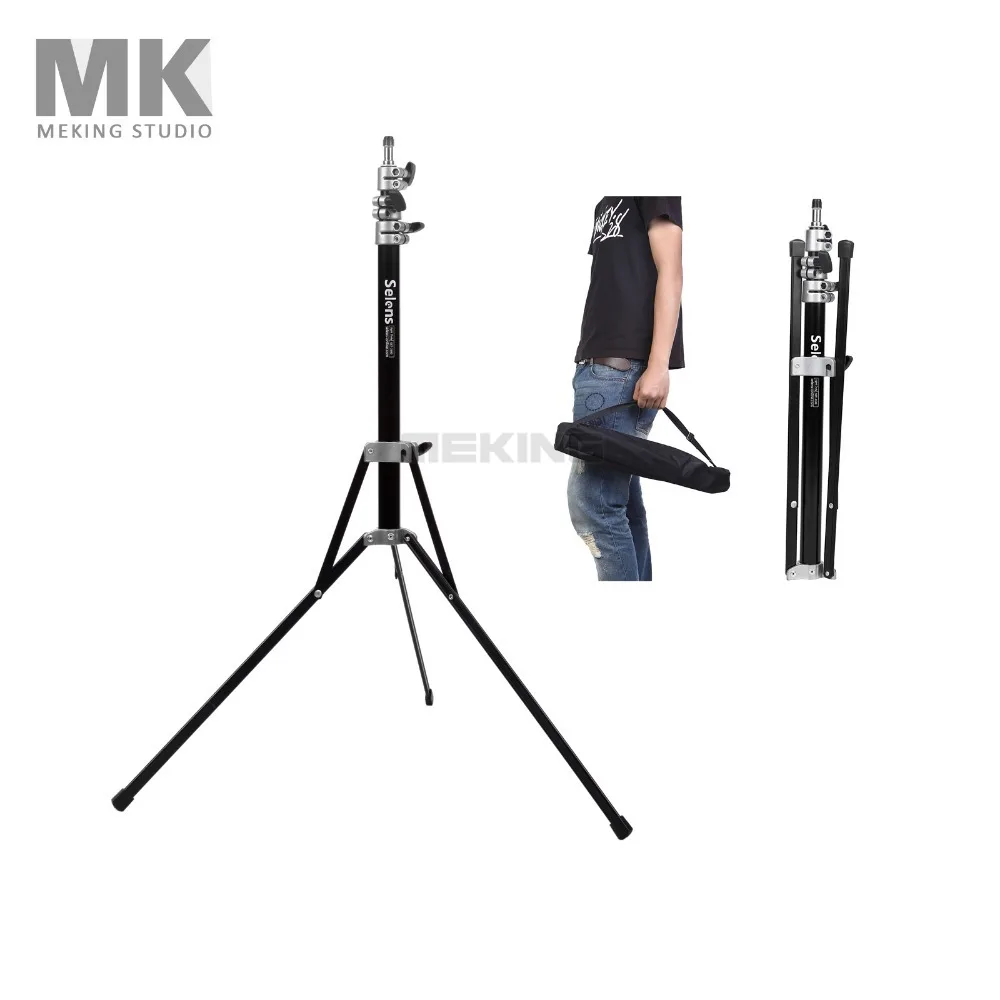 

Selens Collapsible Light Stand 210cm/6.89ft SST-2100 4 sections tripod for photo studio video Lighting with carrying bag