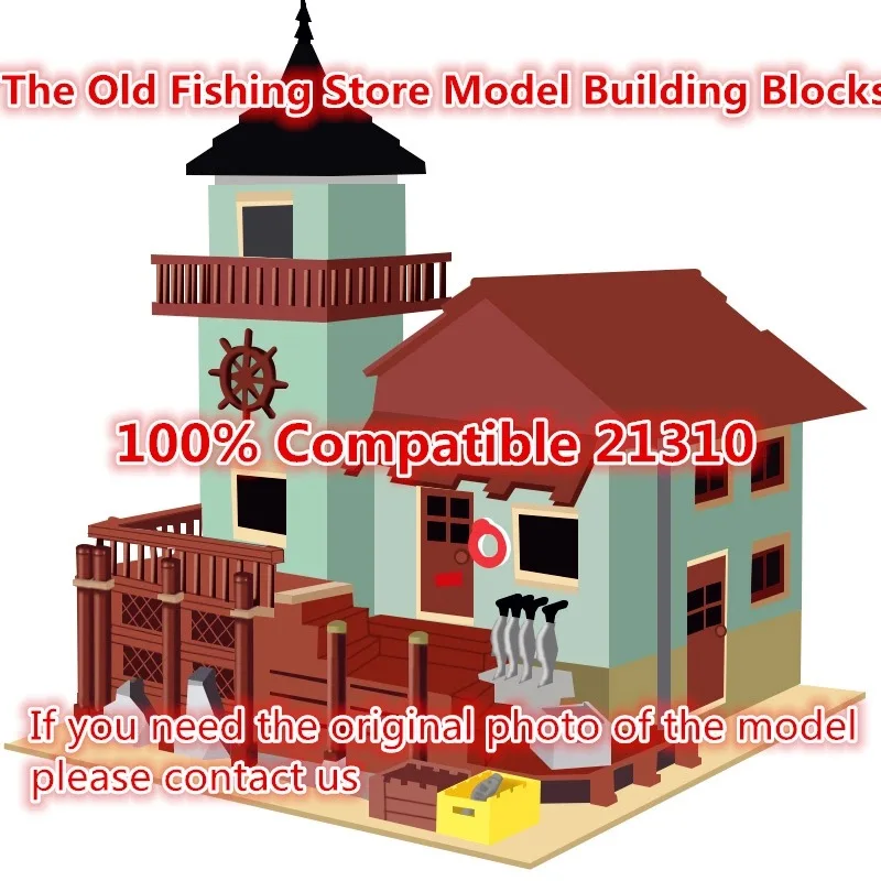 

IN STOCK DHL 16050 1147 The Old Finishing Store Model building kits compatible with legoing brick MOC Series Set Children Toys