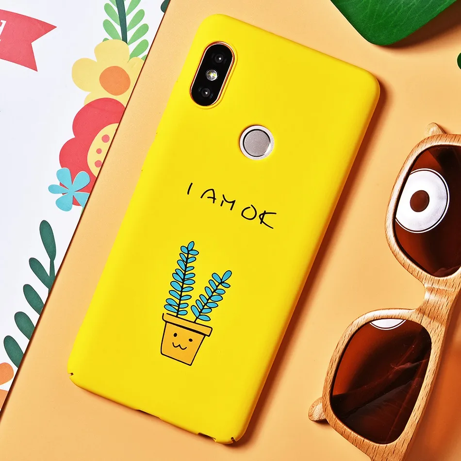 TOMKAS Cute Couple Cactus Case for Xiaomi Redmi Note 5 5 Pro Cover Mi A1 Yellow Summer Phone Case for Xiaomi Redmi 4X 5 Plus (2)