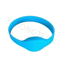 13,56 МГц ISO14443A 1 K синий NFC силиконовый браслет для радиочастотной идентификации-100 шт