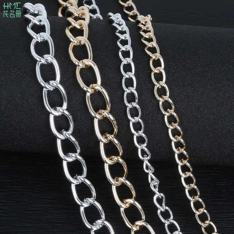 Linkopened Curb Aluminum Chains Twist Chains Plated Silver/light Gold