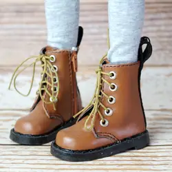 BJD коричневый Синтетическая кожа короткие сапоги обувь для 1/4 17 "44 m Tall BJD куклы MSD DK DZ AOD DD Бесплатная доставка