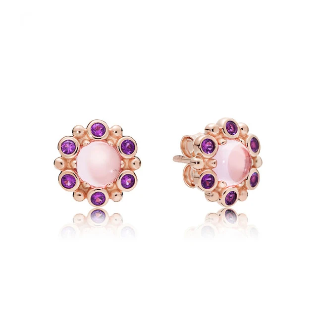 

Kristie 100% 925 Sterling Silver 287728NPM ROSE HERALDIC RADIANCE EARRING STUDS Slim Chic Fun Jewelry