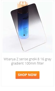 Wtianya 150 мм 160 мм квадратный градиентный серый синий ND фильтра GND4 GND8 GND0.6 0,9 фильтр CR39 колумбийский смолы Материал