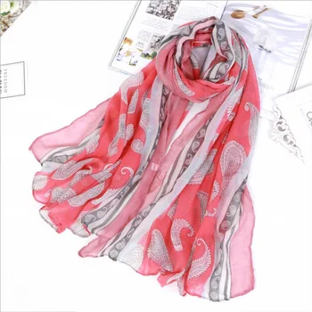 

hijab Scarf Long Female Silk Scarf Wild Scarves For Women Soft Breathable Autumn And Winter Tide Tulip Women's Shawl foulard