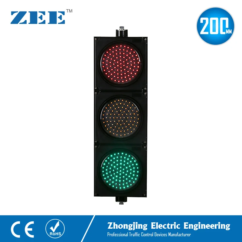 8 inches 200mm LED Traffic Light Red Yellow Green LED Traffic Signal Light