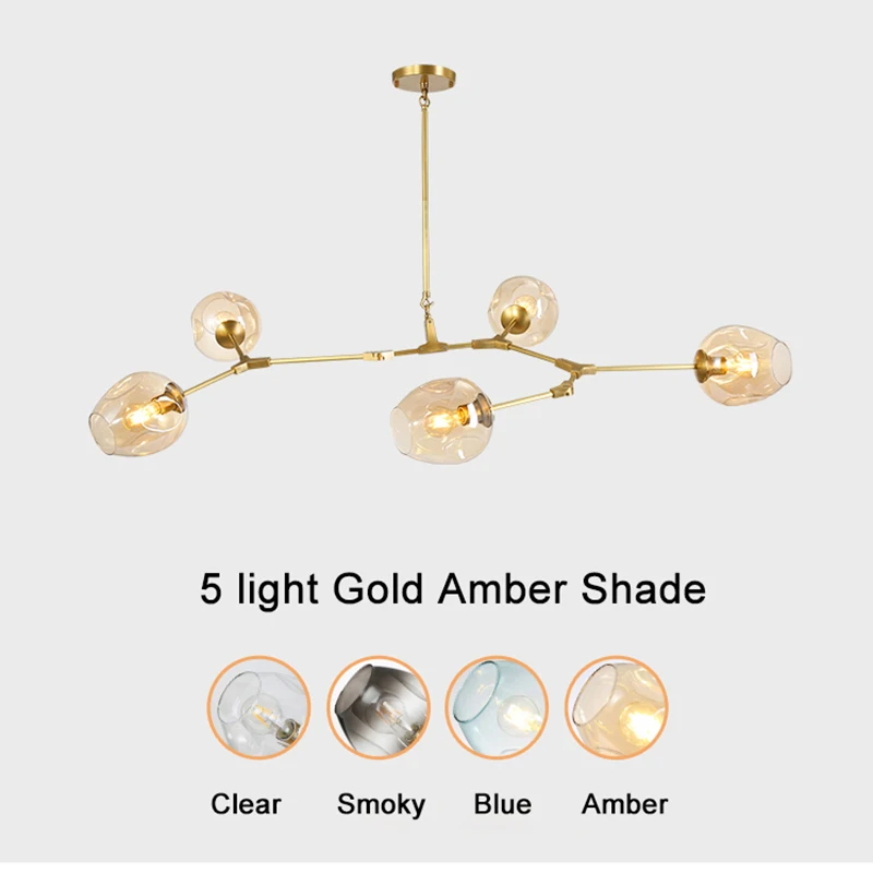 Glass Ball Branching Bubble Pendant Chandeliers For Dining Room Living Modern Chandelier Lighting Lustre Led Avize Veayas | Лампы и