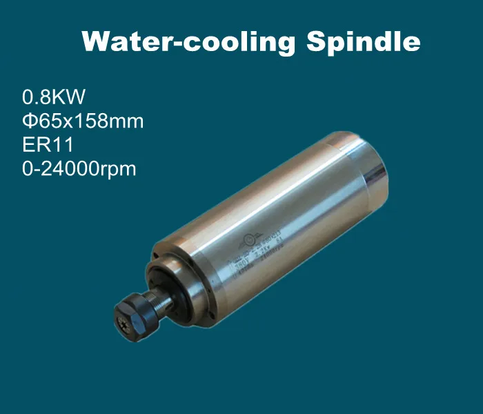 0.8KW 65MM ER11 AC220V cnc engraver spindle motor 800W Water-Cooled Spindle 65mm*158mm