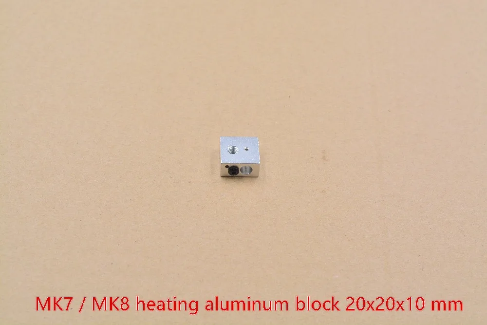 

3d printer heating block Makerbot MK7 MK8 20mmx20mmx10mm alloy 20x20x10