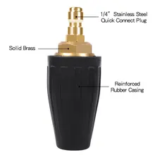 4000PSI Pressure Washer Turbo Nozzle Spray Tip 360 degree Rotating 1/4 inch Quick Connect