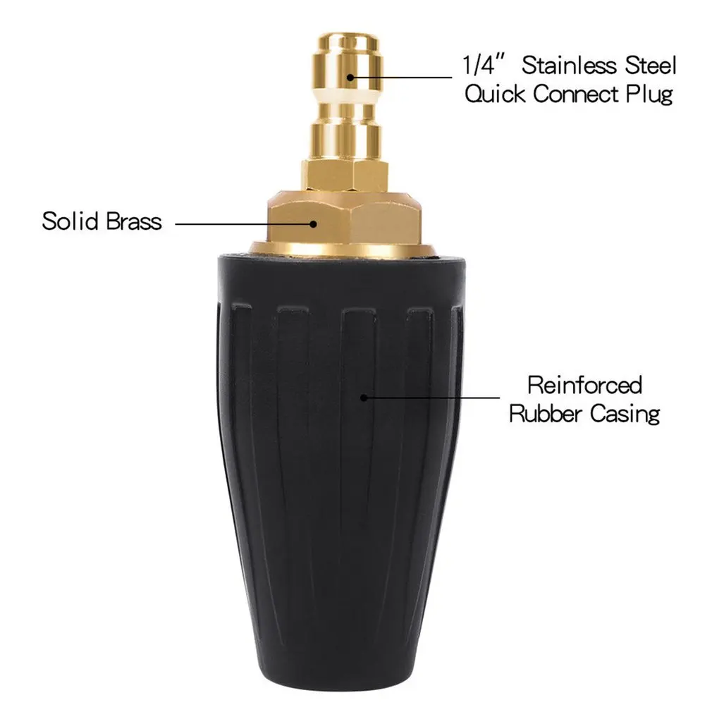 

4000PSI Pressure Washer Turbo Nozzle Spray Tip 360 degree Rotating 1/4 inch Quick Connect