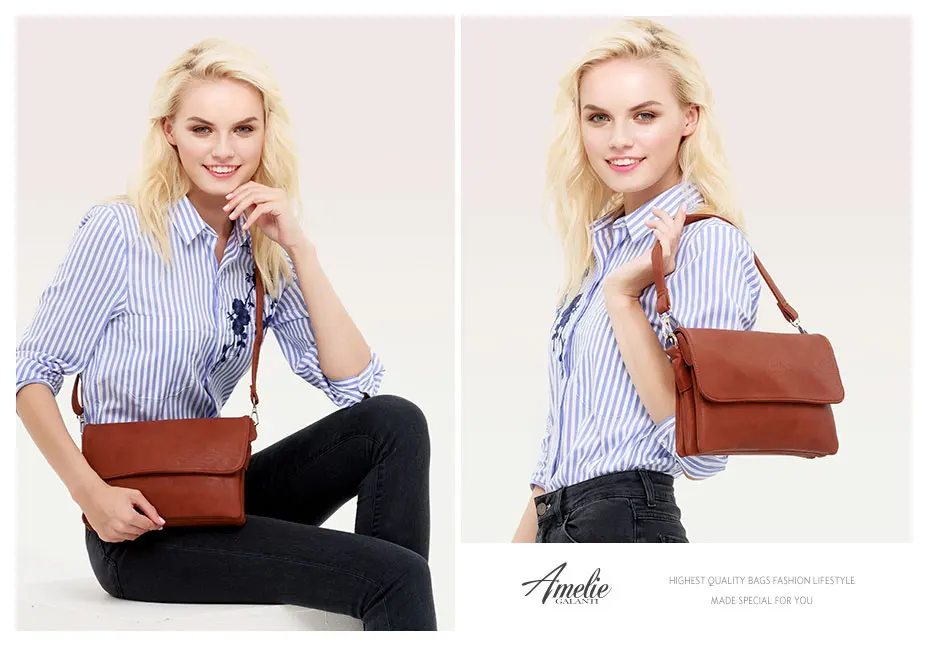 Amelie galanti mulheres bolsas de ombro couro