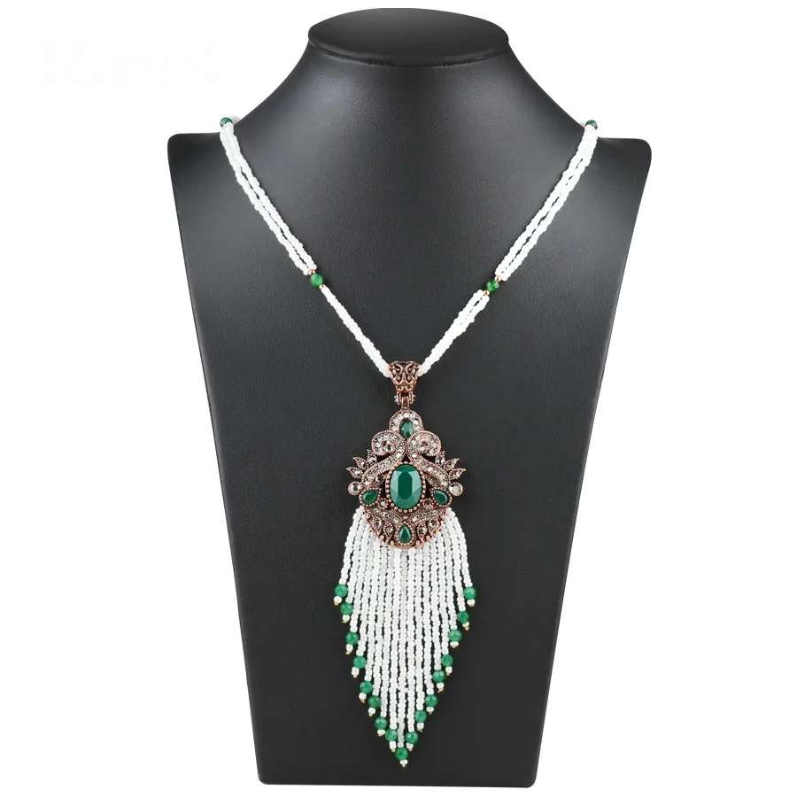 big green beads necklace