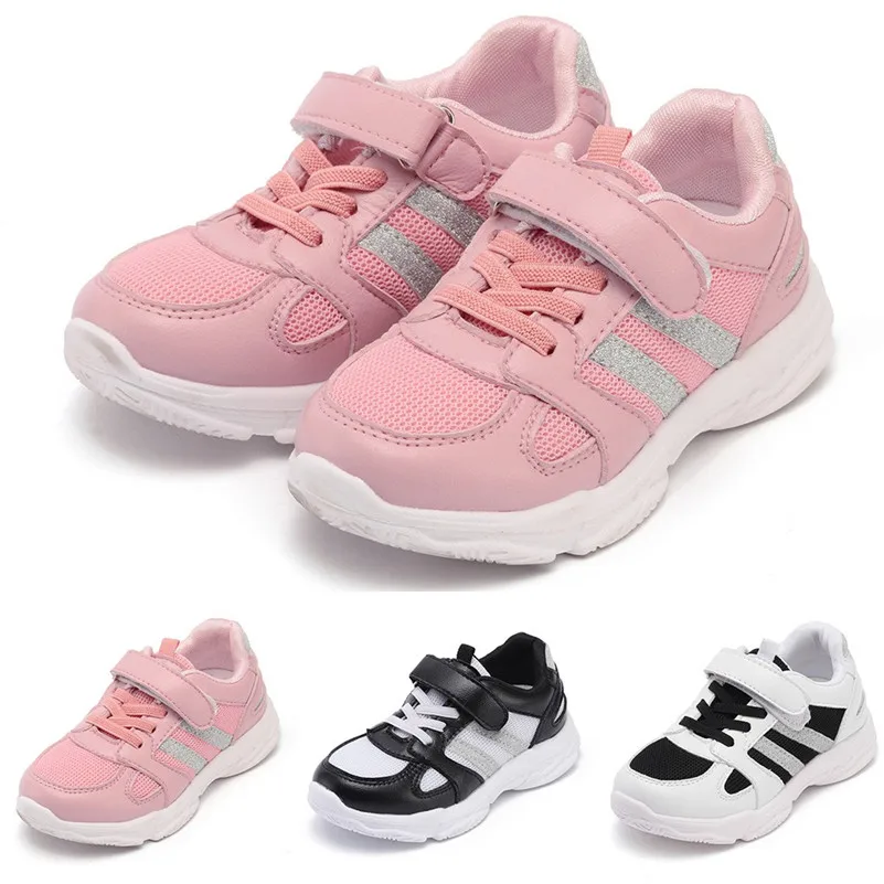 Для детей для маленьких мальчиков и девочек Bling Спорт Бег Обувь с дышащей сеткой тапки Повседневное детская обувь infantil детская обувь для