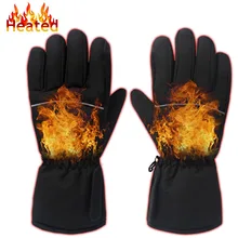 Preto Inverno Quente Luvas Aquecidas. 3.7 v Bateria Recarregável Luvas Aquecidas Para Homens Mulheres Ciclismo Caminhadas Atividades Ao Ar Livre