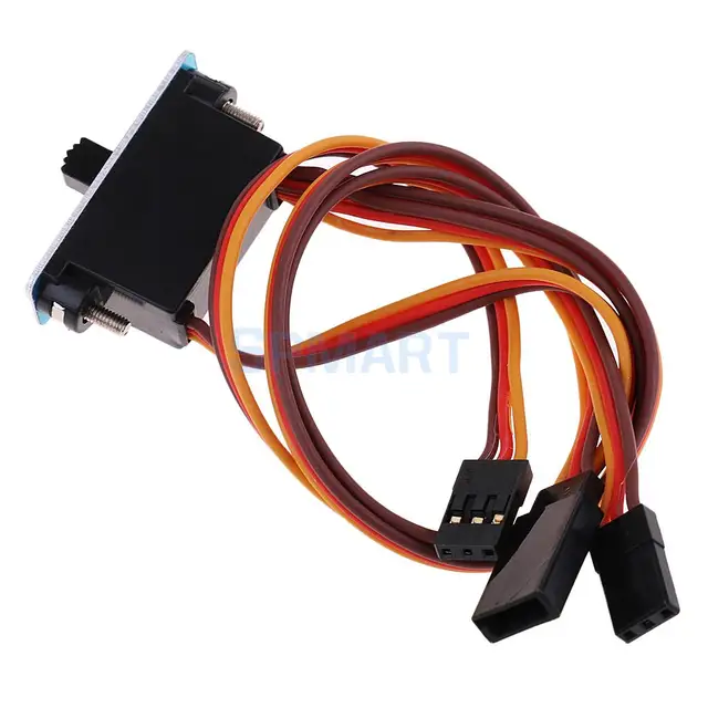 4 Pack JR Style 3-Way Power On Off Switches Black And Red Line RC