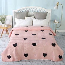 Lato różowa bawełna/kołdra poliestrowa 1 sztuka Twin Size Student kołdry Sofa koc na łóżko prześcieradło na łóżko pościel kołdry # sw
