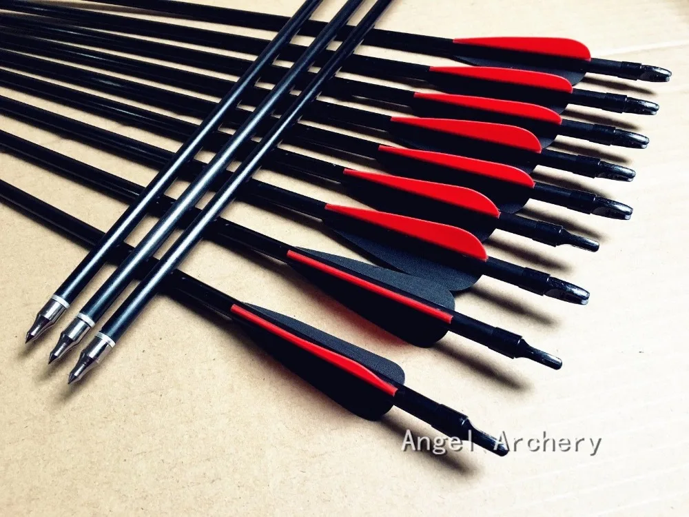 

6PK/12PK/24PK Fiberglass Arrow with Replaceable Arrowhead Fiber Arrow Recurve Bow Archery Shooting&Hunting/Russian buyer can buy