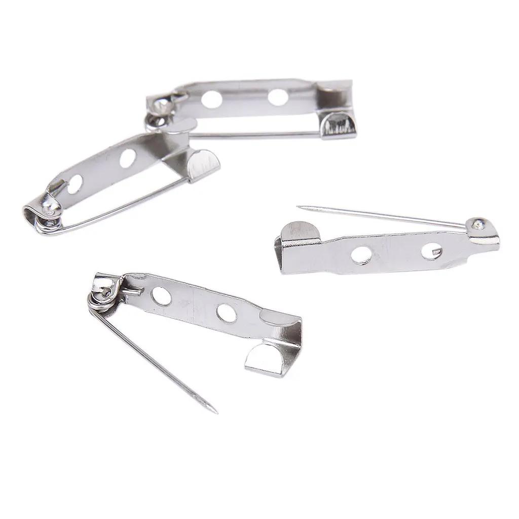 

Hot Sale 50 piece Brooch Back Bar Pins 20 mm Safety Lock