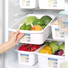 Чистый белый бытовой Японский стиль холодильник коробка для хранения продуктов коробка Кухня пластик коробка для хранения яйцо Коллекционная коробка