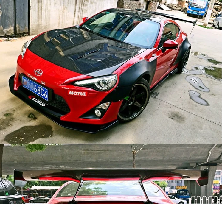 Углеродного волокна заднего крыла ствол большой спойлер для Subaru BRZ TOYOTA GT86 2012 2013 г GT стиль