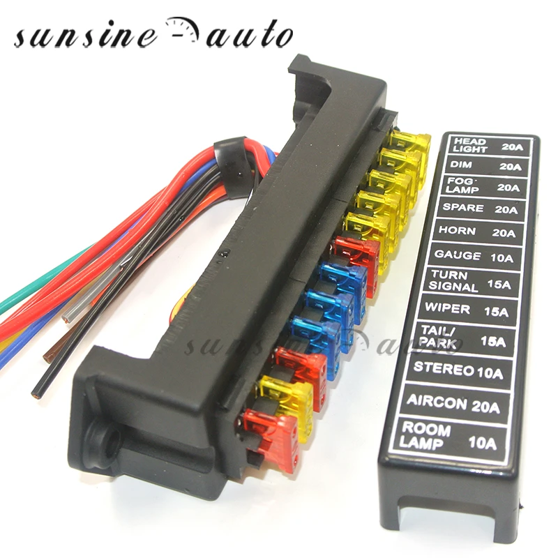 Universal 12 Way ATC ATO 2 input 12 ouput Wire 12V Volt Fuse Box 24V 32V Circuit Car Trailer Auto Blade Fuse Boxes Block Holders|Fuses| - AliExpress www.aliexpress.com