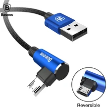 Baseus Micro USB Cable For Samsung S6 S7 Xiaomi Redmi 4X 4 Pro Note 4 Mobile Phone Data Cable L-Type USB Charging Charger Cable